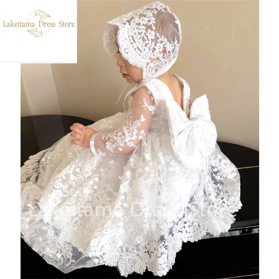 White Lace Flower Girl Dress 3