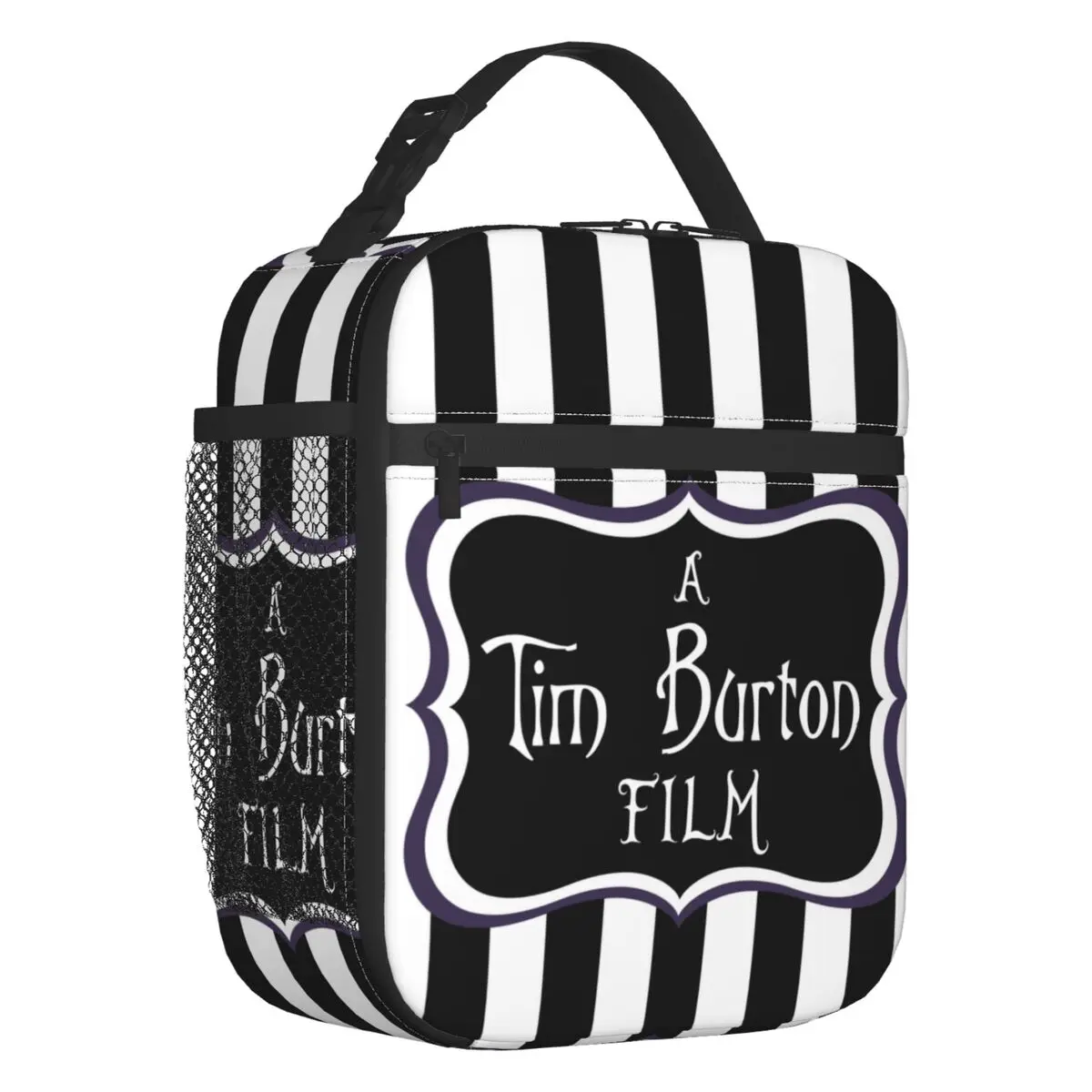 Custom A Tim Burton Film Lunch Bag Women Cooler Thermal Horror Fantasy Movie Insulated Lunch Box Per La Scuola Degli Studenti