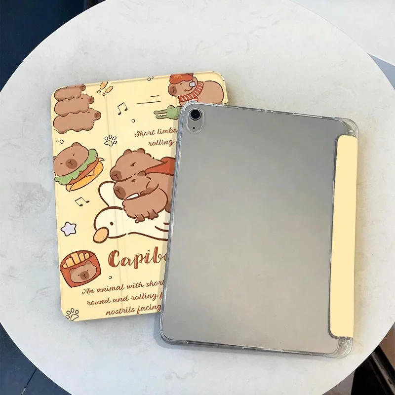 Pencil Holder Tablet Case with Capybara Dolls Design