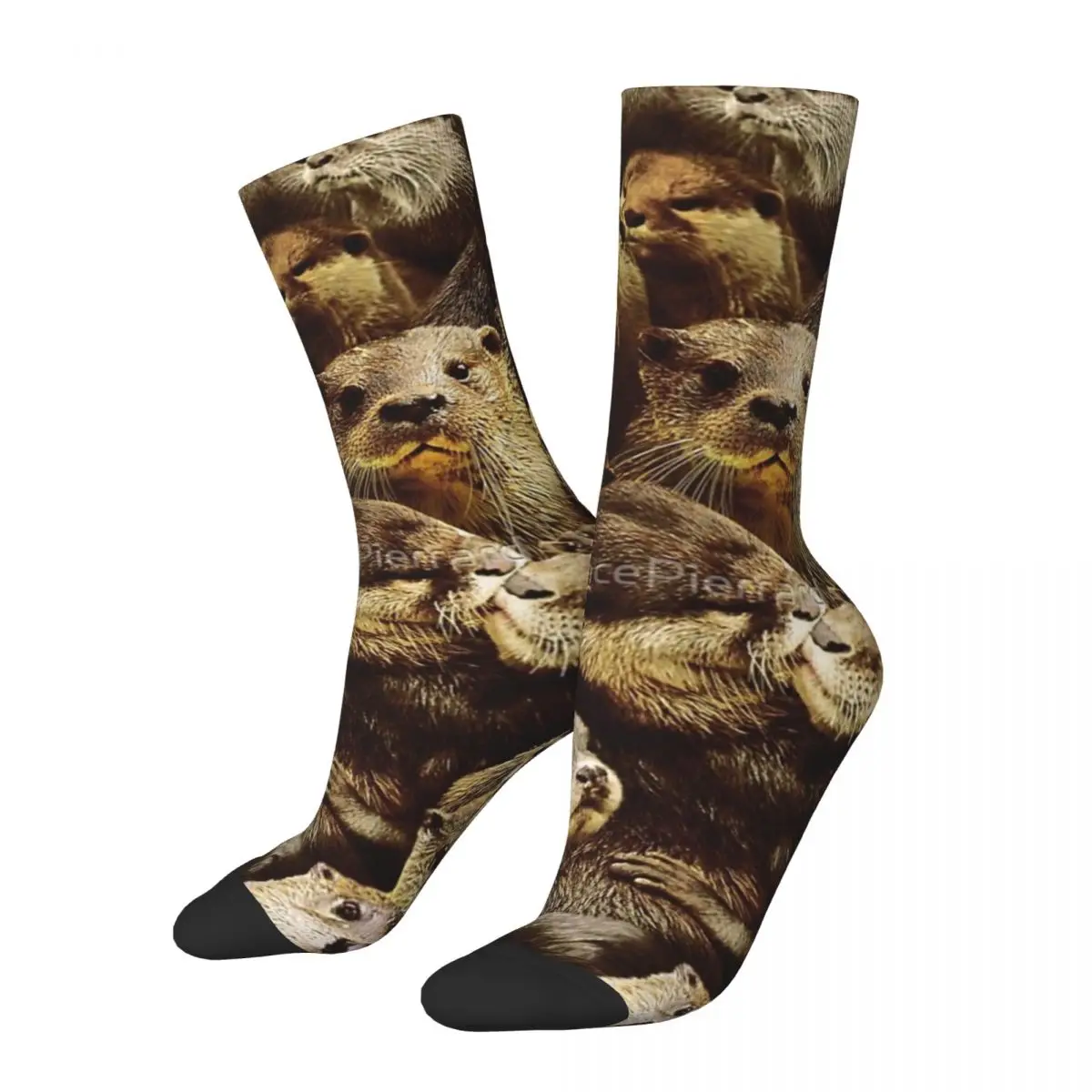 

Hip Hop Vintage Otters Crazy Men's Compression Socks Unisex otter Street Style Seamless Printed Funny Novelty Happy Crew Sock