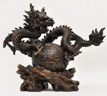 

head Loong Put on a good show to attract money Zodiac Dragon Desk in Town House Living room decorations Arts Crafts handicraft H