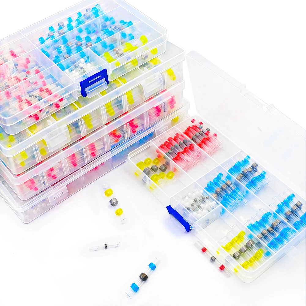 Terminal connector wire connectors electrical connectors plug soldering terminal Heat shrink terminals waterproof solder sleeve tube electrical wire insulated splice tinned solder seal connectors kit mixed box