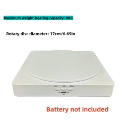 Motorized 360° Rotating Display Stand for Enhanced Photography and Product Showcases, 6.7 Diameter (WHITE)