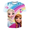 New Summer Frozen 2 T Shirt Anna Elsa Meisje 3d Digital Printing Kleding Tops Frozen Snow Queen Anna Elsa Cartoon Print Shirts 2