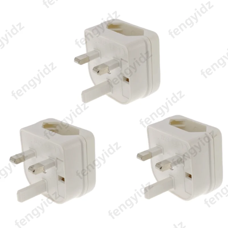 European to UK Power Socket Travel Adapter Plug - 2 Pin to 3 Pin Converter, New