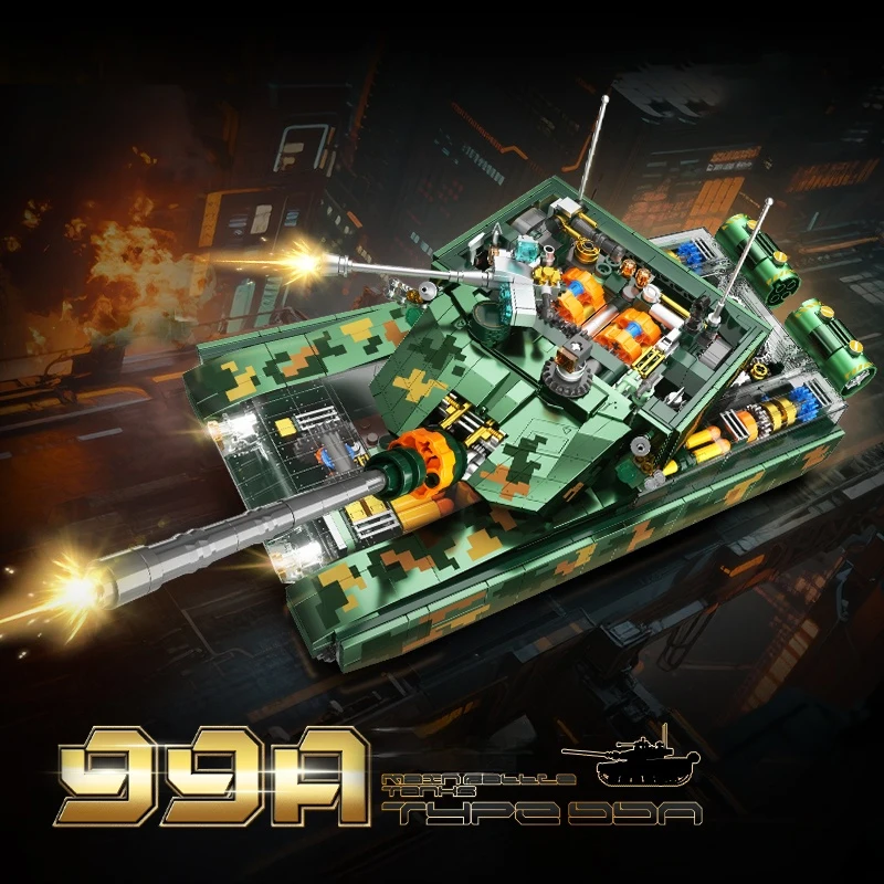 F5-C1003 군용 99A 탱크 조립 블록 DIY MOC 모델 STEM 교육용 홈데코 생일 크리스마스 선물 어린이 남자아이 성인용