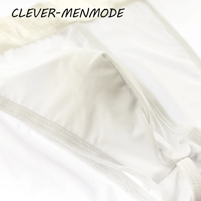 Men's Sexy Open Crotch Sheer Briefs Ice Silk Breathable T Back Underwear Jockstrap Rear Empty Panties Men Bikini