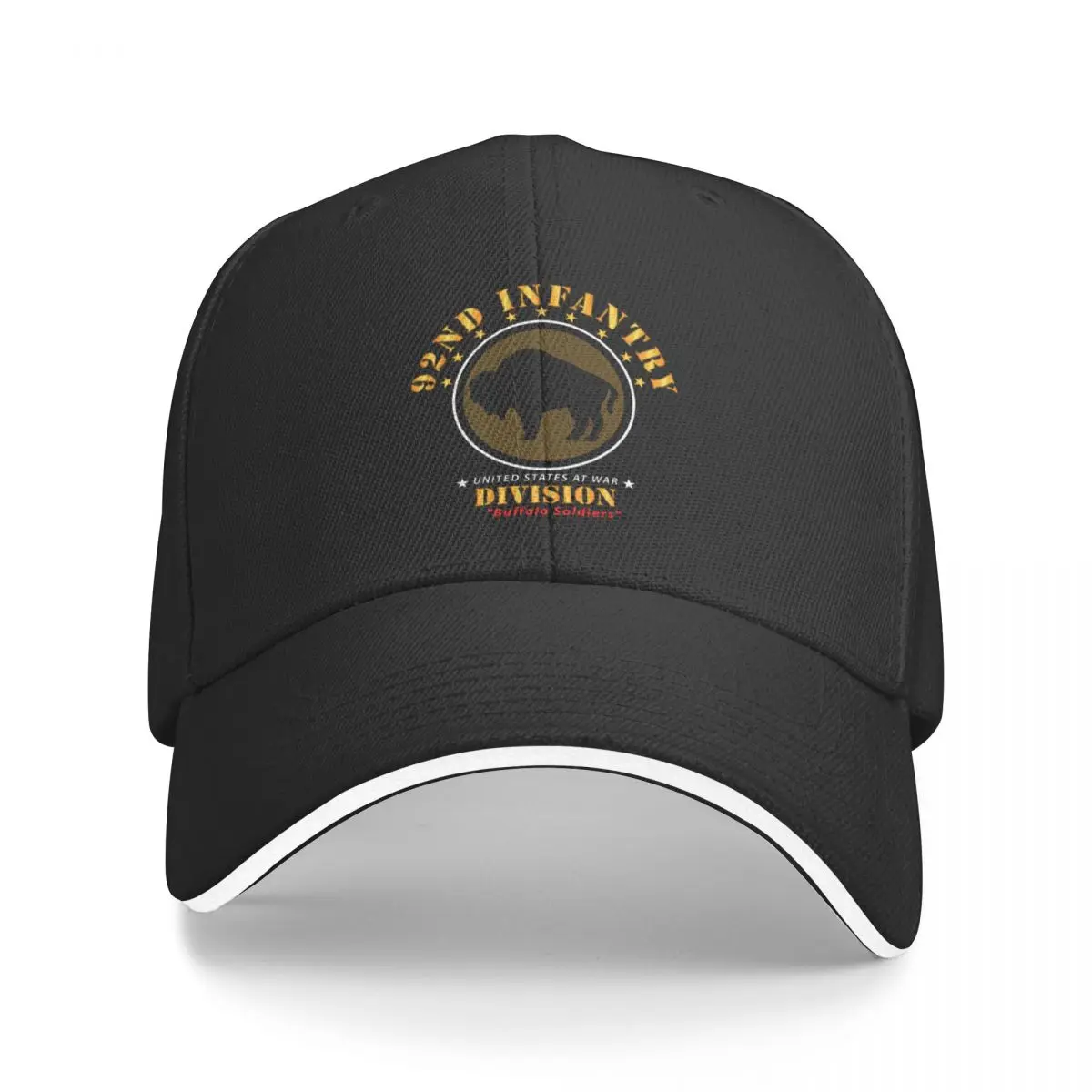 

Army - 92nd Infantry Division - Buffalo Soldiers RGB 300DPI Baseball Cap derby hat Sun Cap Women's Beach Visor Men's