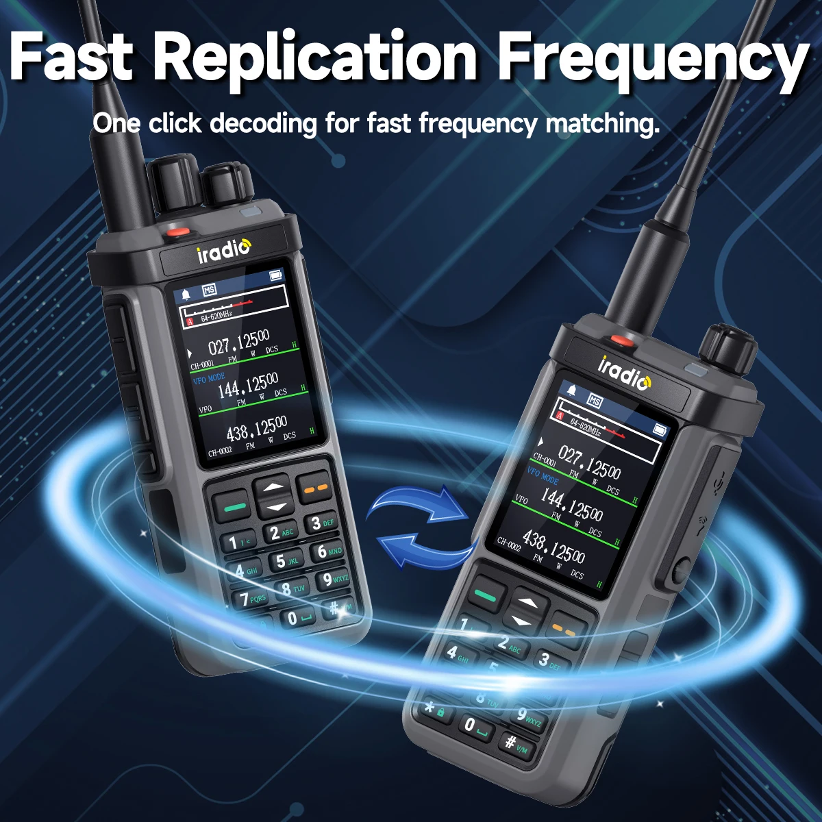 Iradio UV-98 PLUS Walkie Talkie 10W Cross Band Repeater HF AM FM USB LSB CW CB SW MW LW SSB DTMF Shortwave Multi Band Ham Radio 5