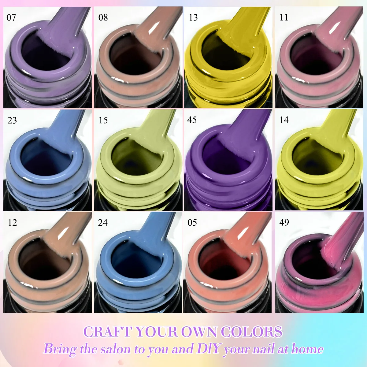 Bright and Vibrant Gel Nail Polish - Ideal for Spring and Summer Manicures - UV/LED Soak Off Varnish