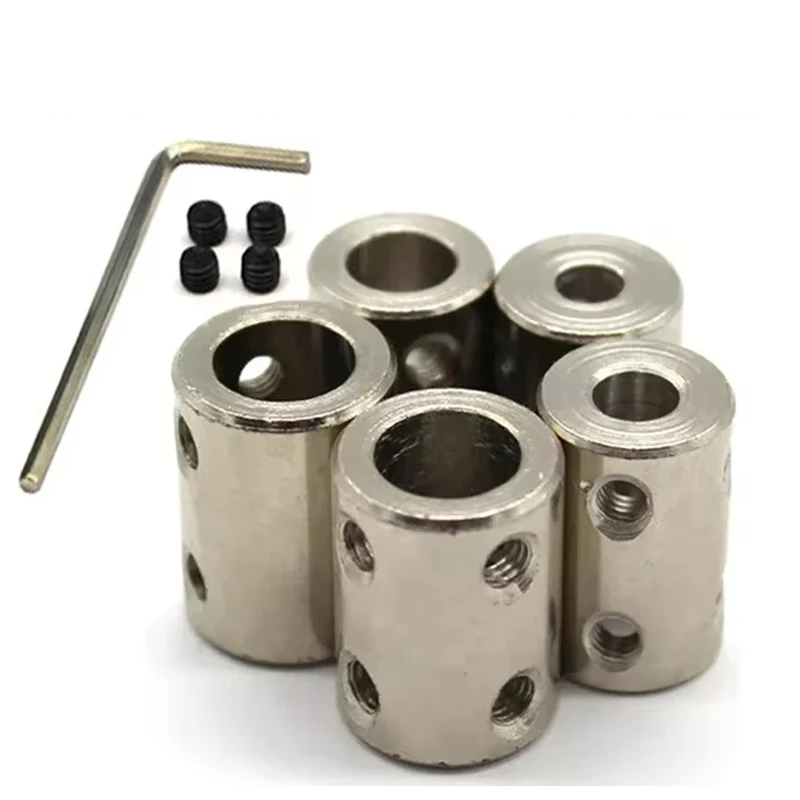 Rigid Coupling Shaft Coupler Shaft Connector Rigid Shaft Coupler Rigid Flange Coupling 3mm 4mm 5mm 6mm 8mm 10mm 12mm 45# Steel For DIY 1Set