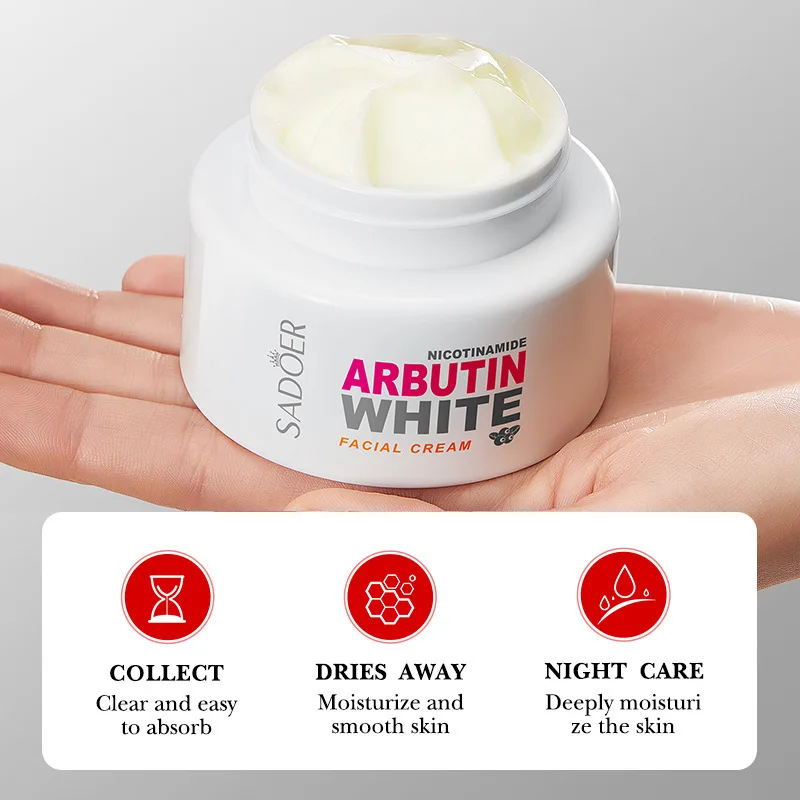 SADOER Nicotinamide Arbutin Whitening Creams Face Anti Freckle Spot Removing Moisturizing Face Cream Facial Skin Care Products