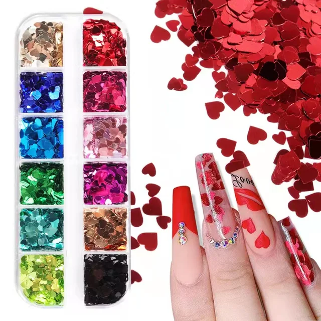Holographic Butterfly  Heart Multi Shape  Laser Symphony Butterfly Sequins 3D Colorful Sequins Manicure  Nail Art Decoration MJLP 055