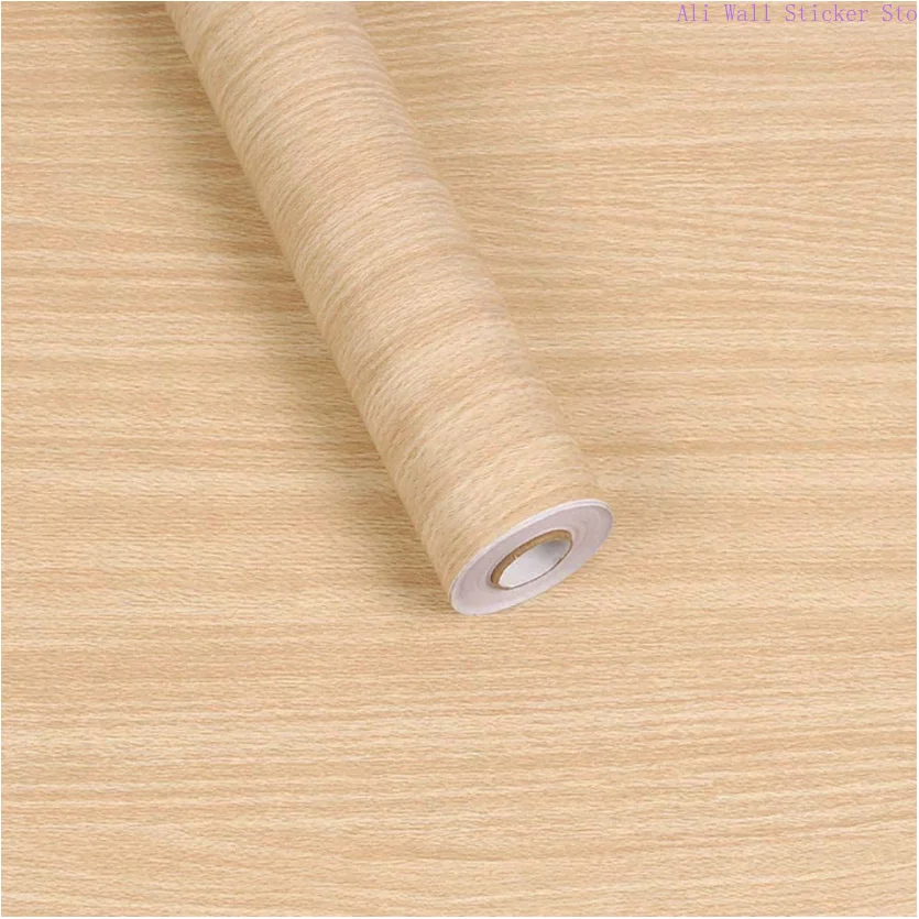 Removable Textured Self Adhesive Imitation Wood Grain Wallpaper For Furniture Shelf Drawers Liner Decorative Vinyl