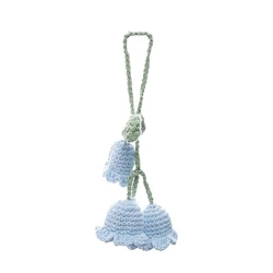 Charming Handmade Knitted Orchid Flower Keychain Pendant (I)