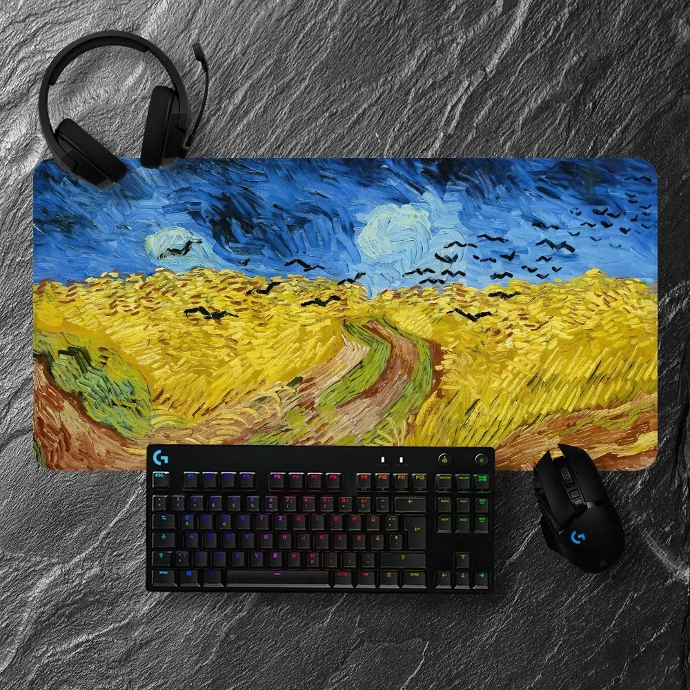 Van Gogh The Starry Night Art Mousepad Non-slip Lockedge Office Student Gaming Thickened Large Writing Pad Cushion 4