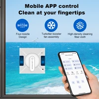 Robot nettoyeur de vitres Liectroux YW509, pulvérisation d'eau bidirectionnelle, robot de nettoyage de vitres pour sols en verre, robot aspirateur pour fenêtres, navigation intelligente,Fonctionnement sans jantes 8