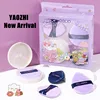 Yaozhi Purple Makeup Blending Sponges Set Liquid Foundation Powder Air Cushion Cosmetic Puff Beauty Tool 1