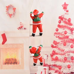 Festive Santa Climbing Ladder Tree Decoration - Indoor Christmas Pendant and Holiday Gift (2 ladder)