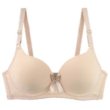 2025 New Sexy Bow Sweat Absorption Bras Solid Smooth 34/75 36/80 38/85 40/90 42/95 44/100 ABC Cup Underwear Pus Up Lingerie 1