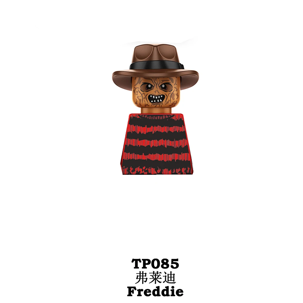 Movie Series Mini Action Figure Annabelle Slender Man Freddie Nun Megan Tomie Assembling Building Block Doll Collect Ornament