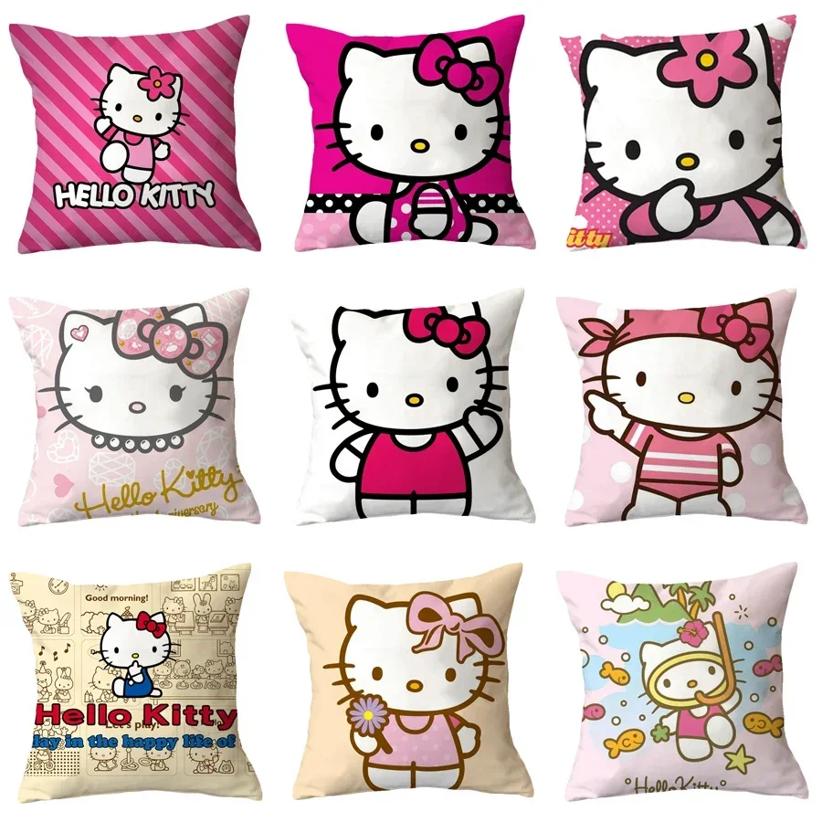 

Kawaii Sanrio периферийный Hello Kitty забавная игрушка наволочка для подушки наволочка для диванных подушек наволочка для спальни декоративный подарок для девочки