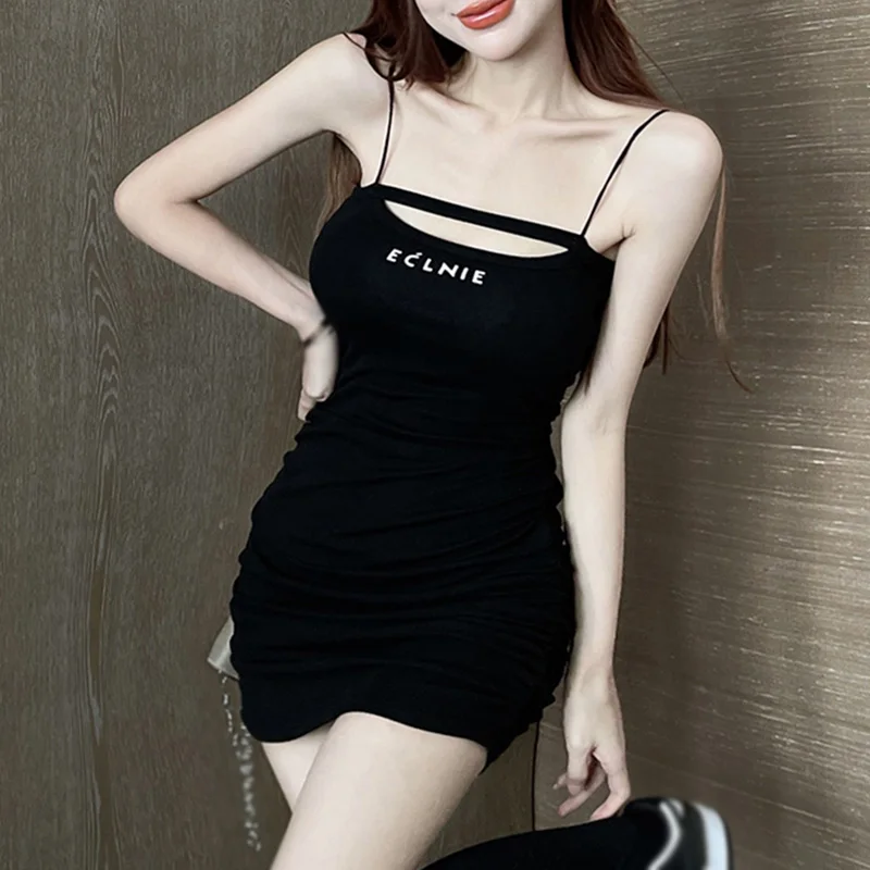 

Sexy Dress Women Summer Streetwear Sleeveless Dress Mini Dresses Y2k Clothing