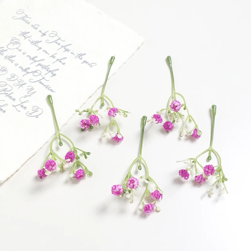 10/20 Stück 8 cm Gypsophila Künstliche Blumenköpfe, künstliche Blumen, DIY-Girlanden-Zubehör, Hochzeits- und Partydekoration für die Heimdekoration – Detail 8