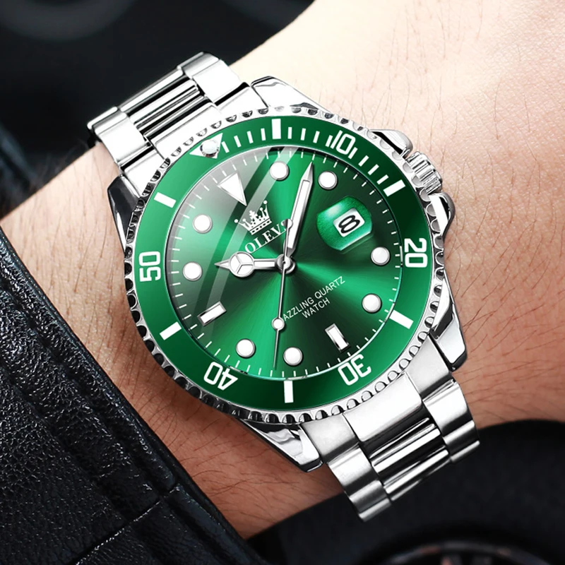 OLEVS Fashion Mens Watches Top Brand Luxury lover Watches Women Casual Steel Couple Sports Watch Relogio Masculino