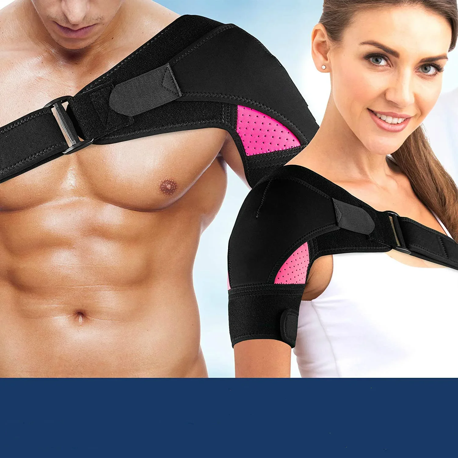 Shoulder Brace for Women Men, Torn Rotator Cuff Shoulder Support,  Shoulders Compression Sleeve Injury Pain Relief Arm Sleeves