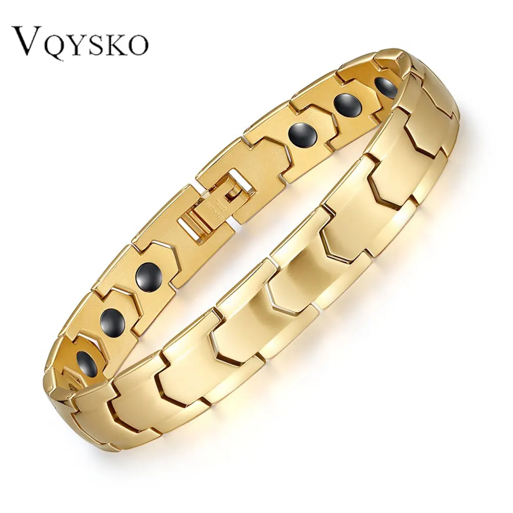 Trendy 10MM Edelstahl Permanent Magnet Magnetische Anziehung Armband Für Frauen Männer Metall HipHop Paar Schmuck Geschenk