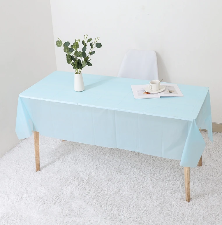 1pc Reusable Tablecloths BPA Free Plastic 137x183cm Dining Table Cover Cloth for Parties Picnic Camping Outdoor Disposable 5