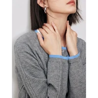 TOYOUTH Women Knitted Sweater 2024 Autumn New Contrasting Color Single Breasted Button Long Sleeve Round Neck Cardigan - Image 4