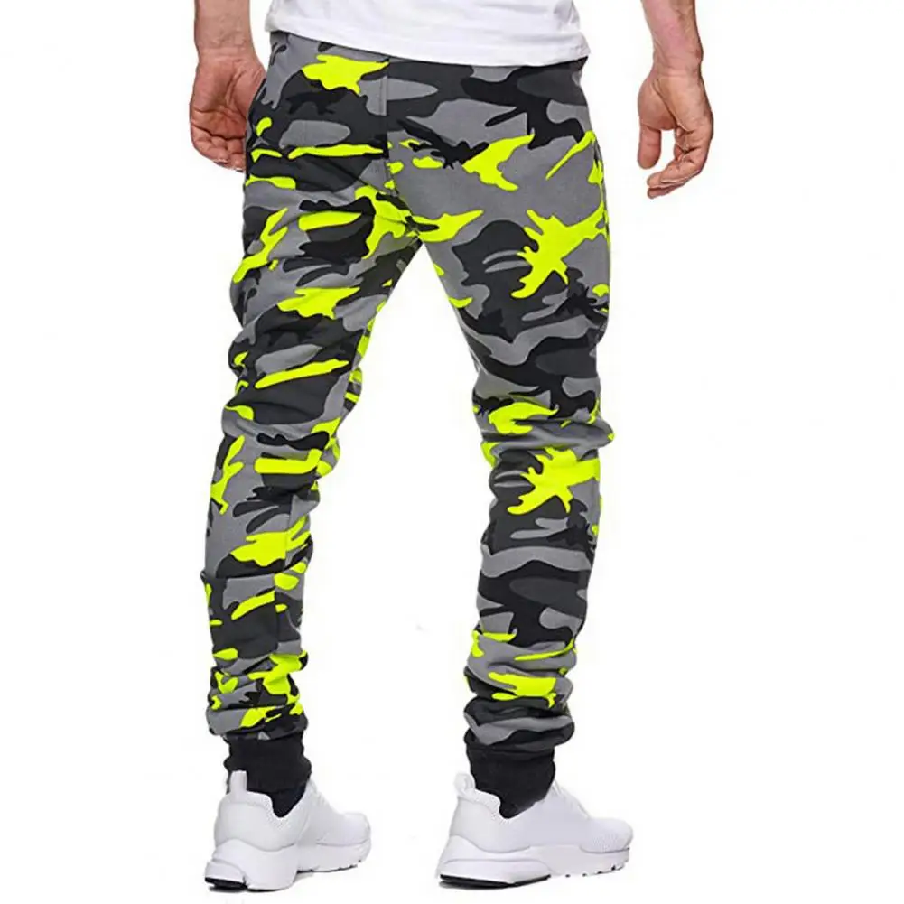 

Regular Fit Sweatpants Men's Camouflage Print Elastic Waist Jogging Pants for Autumn Winter Sports Casual Sweatpants