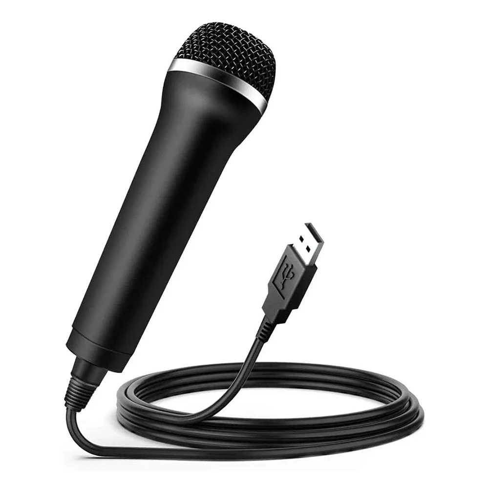 USB Wired Microphone Karaoke Mic for Nintendo Switch Wii PS4 Xbox PC Computer