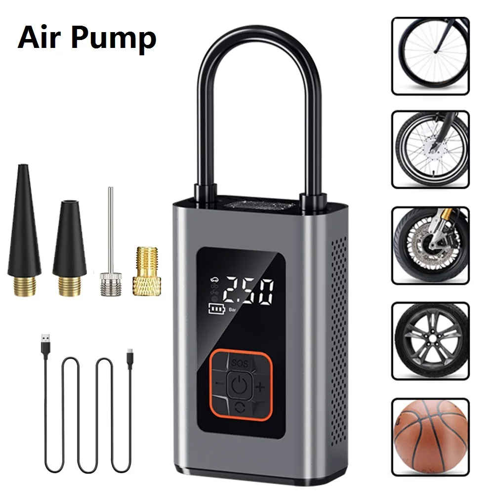 

Electrical Air Pump Mini Portable Wireless Tire Inflatable Pump Inflator Air Compressor for Car Motorcycle Bicycle Ball