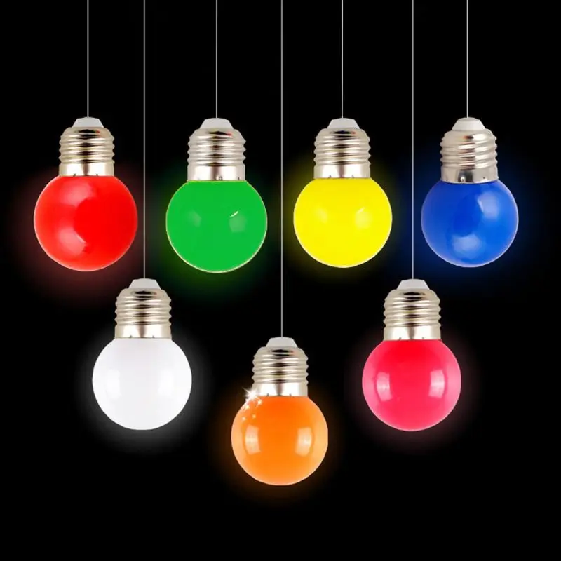 

1W E27 mini LED Golf Ball Bulb Globe Light in Blue, Red, Green, Yellow,White