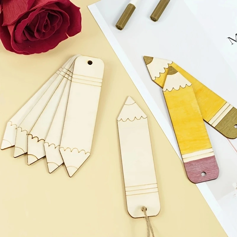 DIY Wooden Slice Book Decor and Bookmark Craft Supplies
