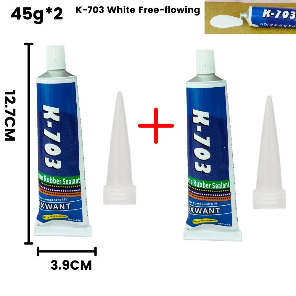 Silicone Industrial Adhesive 45g - High-Strength RTV Sealing Glue for Electronics (Available in Black, White, Transparent)