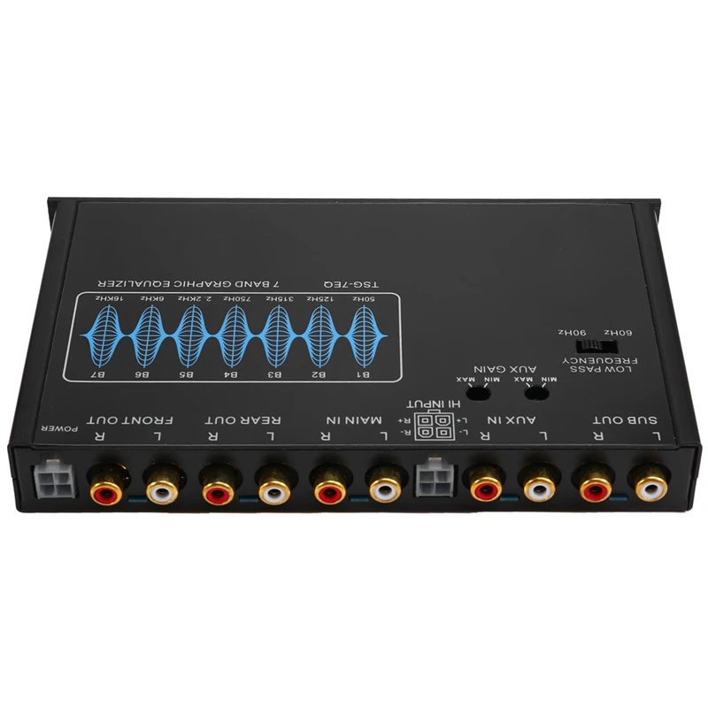 PPYY-7 Band Car Equalizer Audio EQ Tuning Crossover Amplifier Parametric Car Preamplifier Audio Equalizer +-12Db