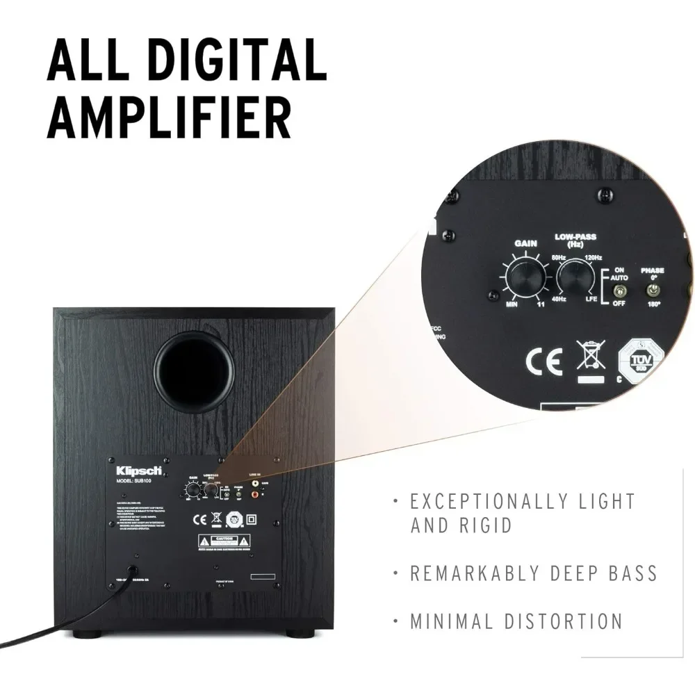 -New-Synergy Black Label Sub-100 10” Front-Firing Subwoofer with 150 Watts of continuous power, 300 watts of Dynamic Power, a