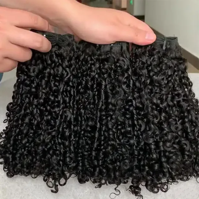 Pixie bouclés cheveux humains paquets brésiliens cheveux bruts tissage profond bouclés cheveux paquets 8-40 pouces cheveux humains lâche vague profonde paquets 1