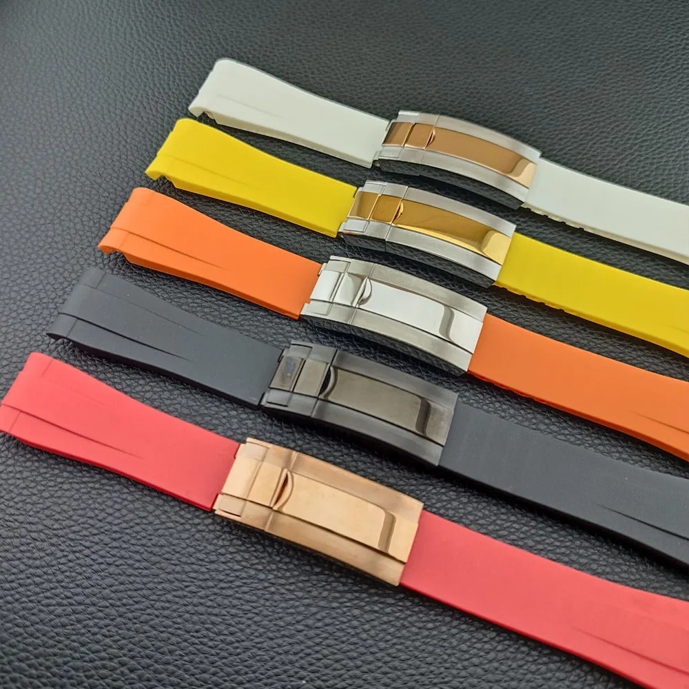 High-Quality 20mm Rubber Strap with Stainless Steel Buckle
