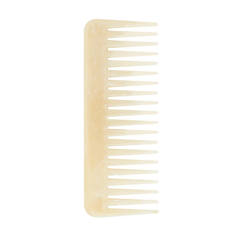 Marble Wide Tooth Comb Home Massage Comb Dry And Wet Flat Hair Perm Anti-static Women's