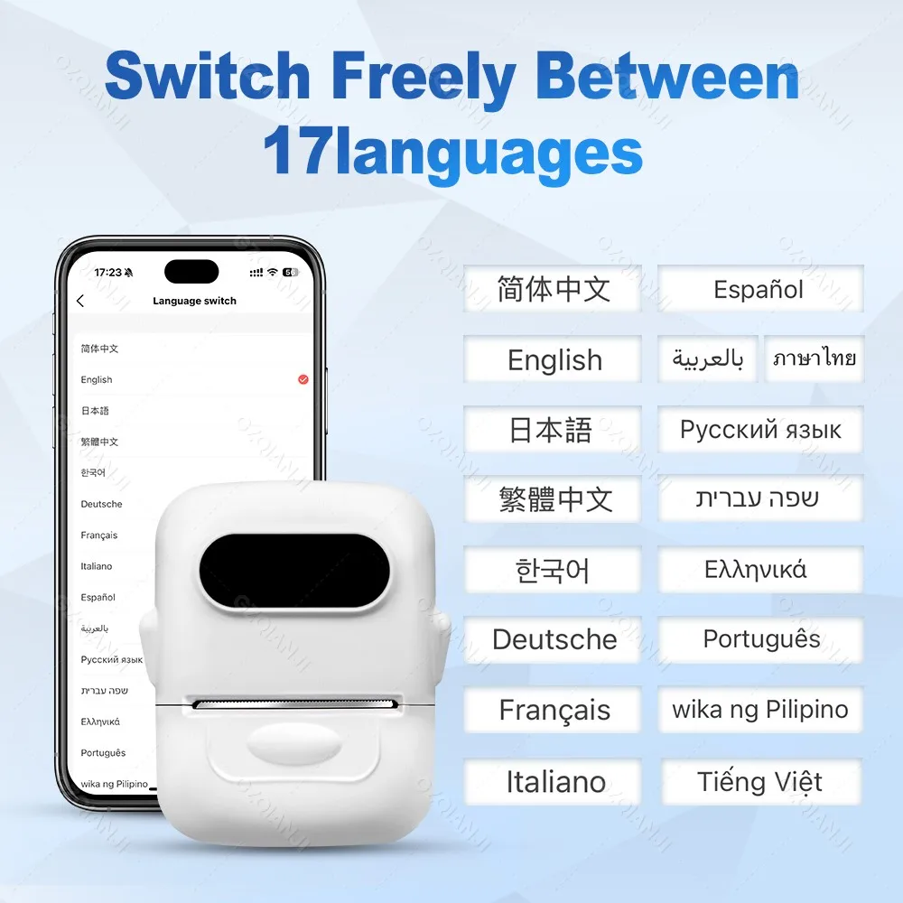 Marklife P50 Adhesive Label Printer Wireless Pocket Sticker Label Maker Portable Mobile Printer For Office Home DIY Tag Inkless