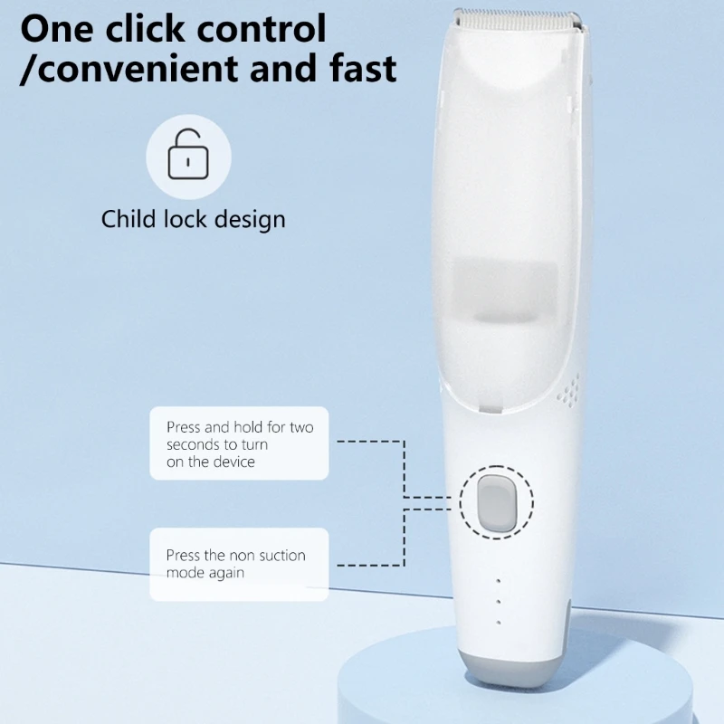 Cordless Haircut Machine Child Electric Hair Trimmer Baby Hair Trimmer Vacuum USB Rechargeable