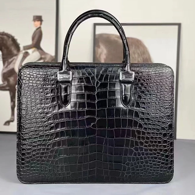 1 Pieza Bolsa Cruzada Para Hombre Con Patrón De Cocodrilo