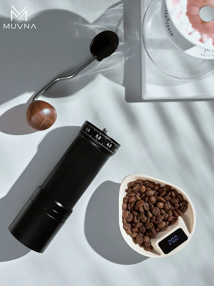 ميزان MUVNA الإلكتروني، صينية اسبريسو، شاشة LED، و...