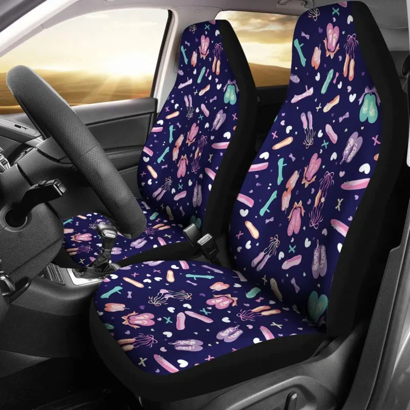 

Ballet Pattern Print Cover Seat Covers Set 2 Pc, Accessories Car Mats