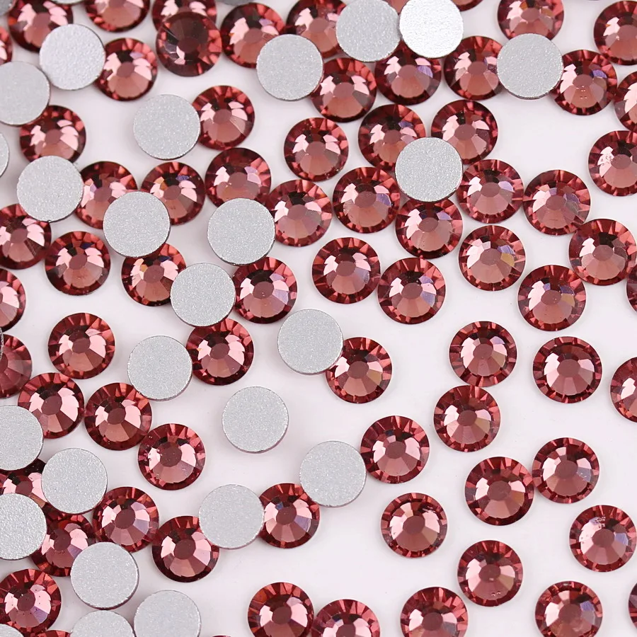Elegant Assortment of Colorful Glass Crystal Flatback Rhinestones for DIY Nail Art and Crafts